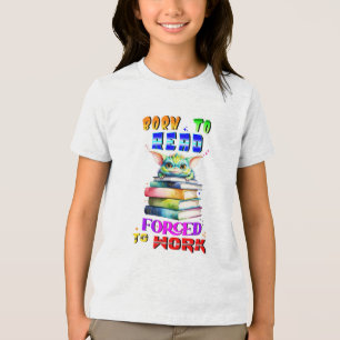 T-shirt En Tri-matière Né Pour Lire Obligé À Travailler