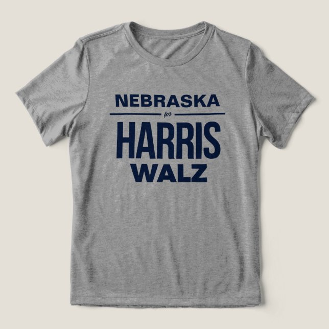 T-shirt En Tri-matière Nebraska Harris Walz (Design Recto)