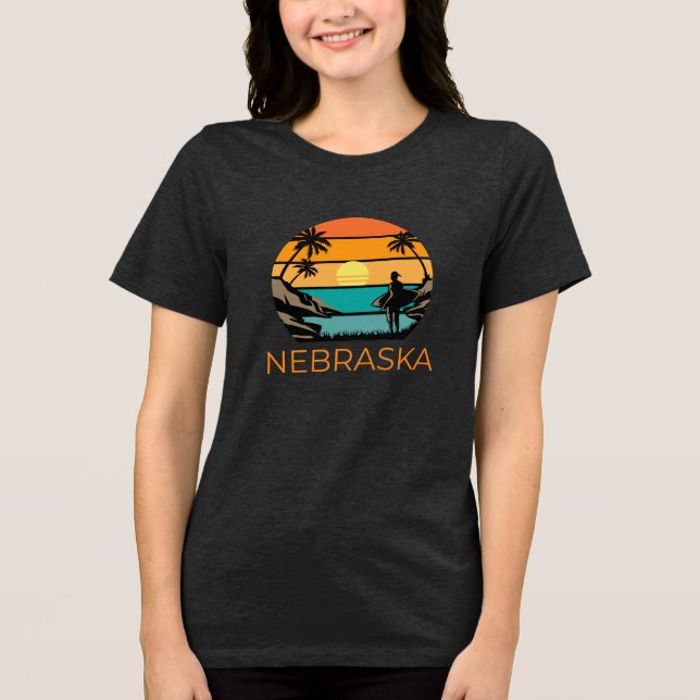 T-shirt En Tri-matière Nebraska : Paradis du Surfeur (Recto)