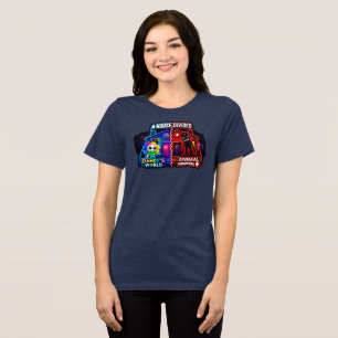T-shirt En Tri-matière Néon à panneau divisé Une maison divisée