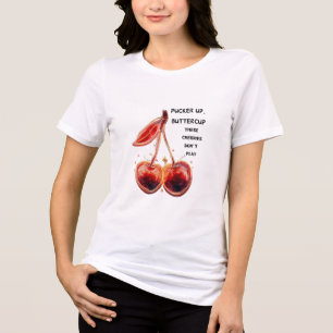 T-shirt En Tri-matière Neon Cherries Pucker Up, Beurre