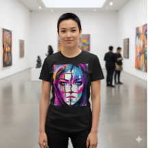 Neon Soul | Tee-shirt Portrait Pop Art Abstrait