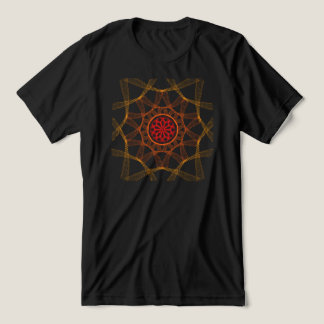 T-shirt En Tri-matière Nested Radial Design with Central Flower Motif
