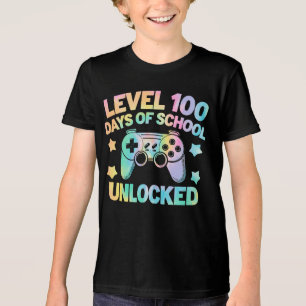 T-shirt En Tri-matière Niveau 100 Jours De L'École Joueur Déverrouillé Ga