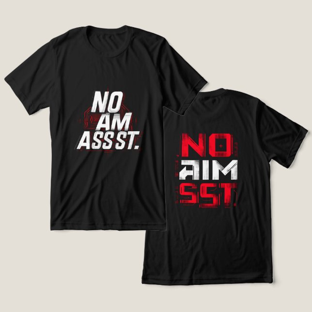 T-shirt En Tri-matière 🔥 No Aim Assist – Competitive Gamer Typography (Design Recto & Verso)