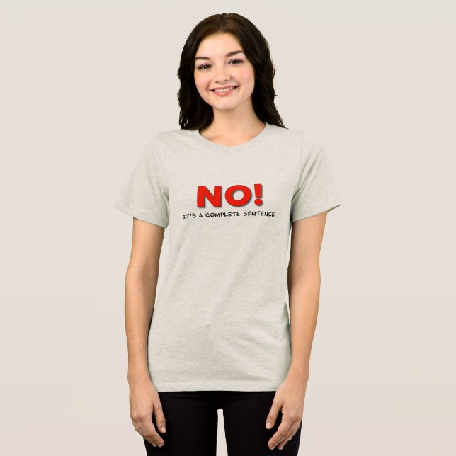 T-shirt En Tri-matière "NO!" Boundary Statement Tee – Uplift Collection (Recto plein)