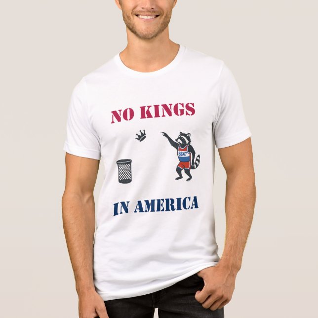 T-shirt En Tri-matière No Kings In America Funny Political Protest Shirt (Recto)