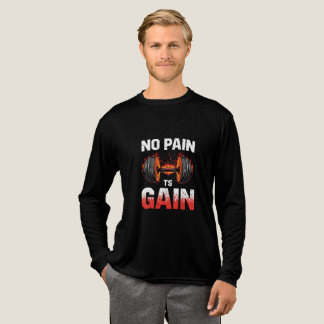 T-shirt En Tri-matière "No Pain No Gain Motivational Gym T-Shirt"