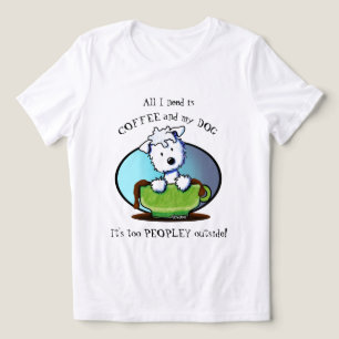 T-shirt En Tri-matière Noël à l'aube du café KiniArt Westie