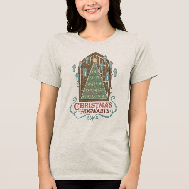T-shirt En Tri-matière Noël à Poudlard™ Graphique de biscuits (Recto)