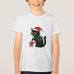 T-shirt En Tri-matière Noël Dame Chat sans Enfants Kamala Trump 
