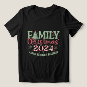 T-shirt En Tri-matière Noël de famille 2024 Noir
