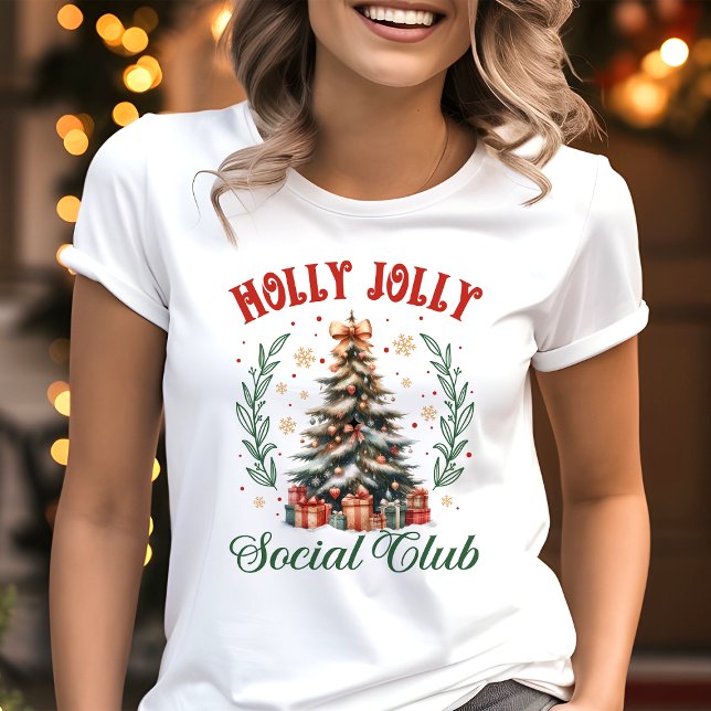 T-shirt En Tri-matière Noël du club social Holly Jolly (Créateur téléchargé)