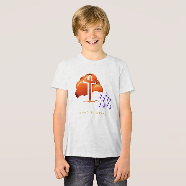 T-shirt En Tri-matière Noël en prière (Recto plein)