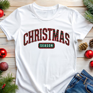 T-shirt En Tri-matière Noël Saison Universitaire Style de Vacances