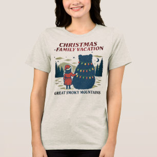 T-shirt En Tri-matière Noël Vacances dans le parc national des Montagnes