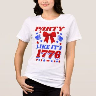 T-shirt En Tri-matière Nœud à carreaux rouges comme si c'était 1776