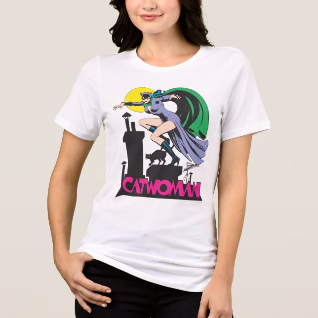 T-shirt En Tri-matière Nom Catwoman & Pink (Recto)