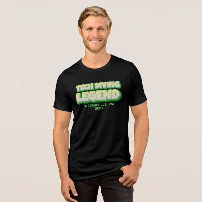 T-shirt En Tri-matière Nom de la date de l'emplacement du lecteur techniq (Recto plein)