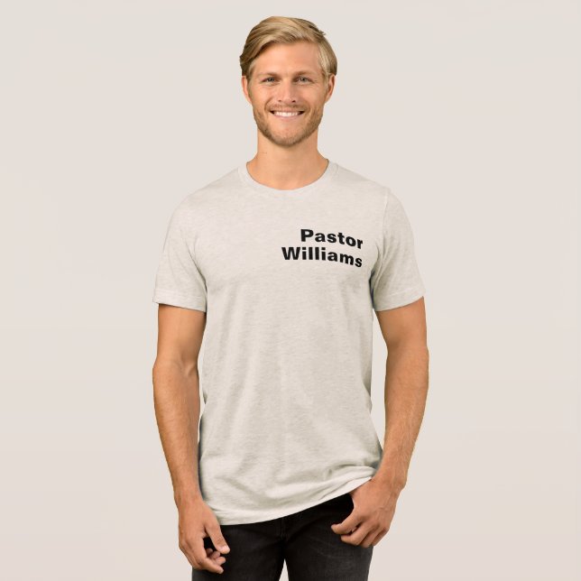 T-shirt En Tri-matière Nom de pasteur personnalisé (Recto plein)