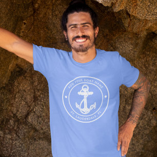 T-shirt En Tri-matière Nom du bateau d'Ancres nautiques personnalisé