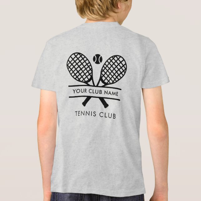 T-shirt En Tri-matière Nom du club de tennis personnalisé Joueurs d'équip (Verso)