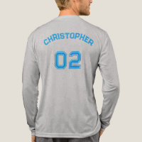 Nom du joueur Numéro Jersey Mens Grey Long Sleeve