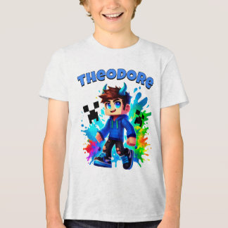 T-shirt En Tri-matière Nom personnalisé de l'artisan-mineur, Gamer Minecr