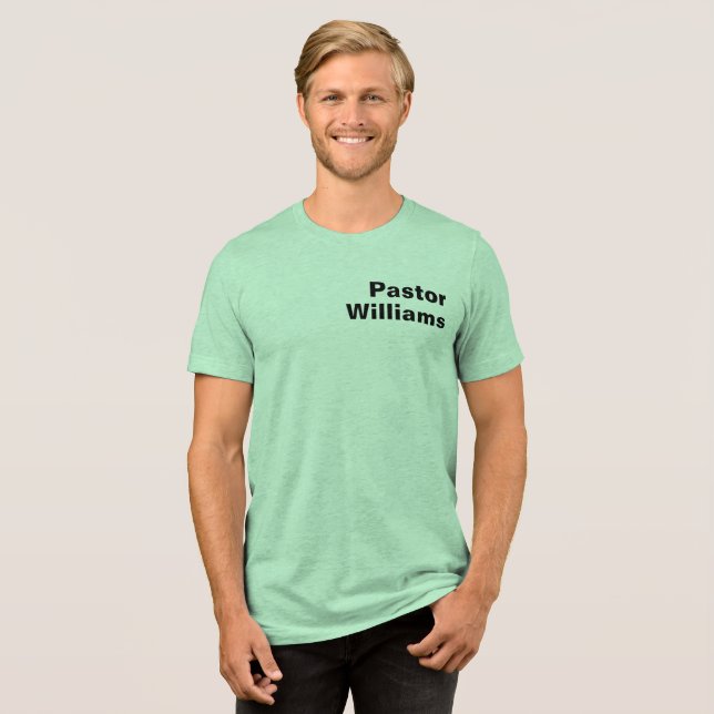T-shirt En Tri-matière Nom personnalisé du pasteur (Recto plein)