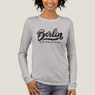 T-shirt En Tri-matière Nom personnalisé / Texte Berlin Allemagne Coordonn