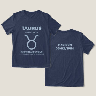 T-shirt En Tri-matière Nom personnalisé / Texte Zodiac Sign Taurus