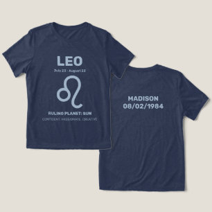 T-shirt En Tri-matière Nom personnalisé / Texte Zodiac Signal Leo