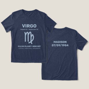 T-shirt En Tri-matière Nom personnalisé / Texte Zodiac Signer Virgo