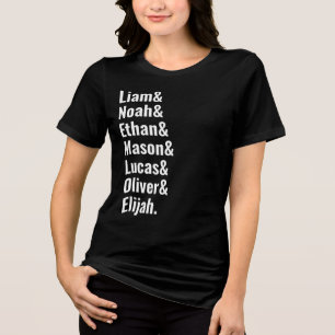 T-shirt En Tri-matière Noms personnalisés des membres de la famille