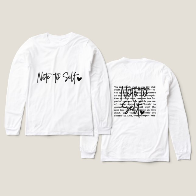 T-shirt En Tri-matière Note d'inspiration pour soi-même (Motif recto et verso)