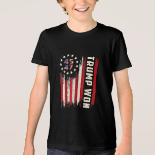 T-shirt En Tri-matière Nous avons gagné INAUGURATION DE TRUMP Drapeau amé