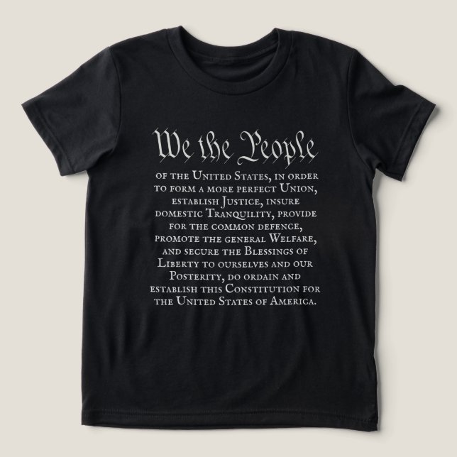 T-shirt En Tri-matière Nous le Peuple Préambule de la Constitution complè (Design Recto)