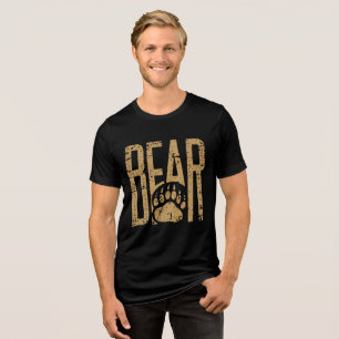 T-shirt En Tri-matière NOUVEAU ! ! Gay Bear Pride en détresse Bear Paw Co