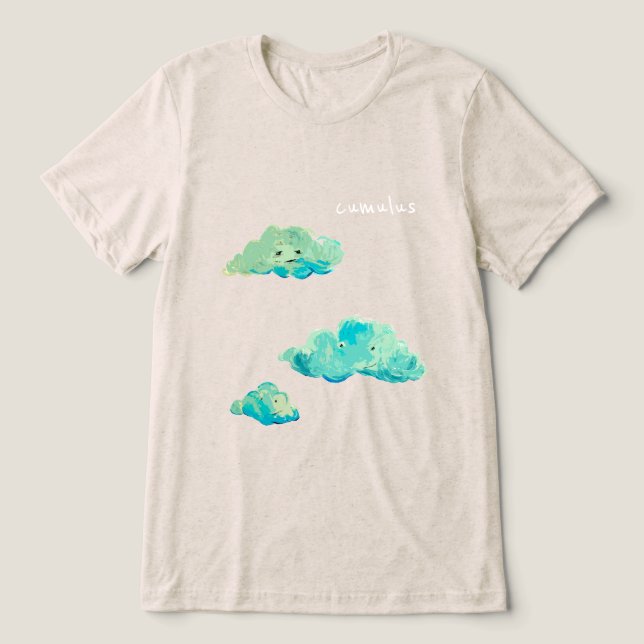 T-shirt En Tri-matière Nuage Cumulus (Design Recto)