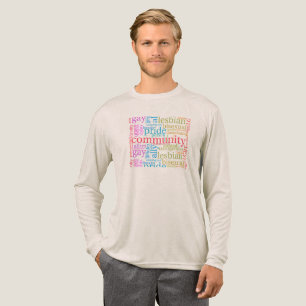 T-shirt En Tri-matière Nuage de mots de la communauté arc-en-ciel LGBTQ+