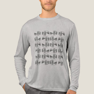 T-shirt En Tri-matière Nuances de gris pièces géométriques au charbon de