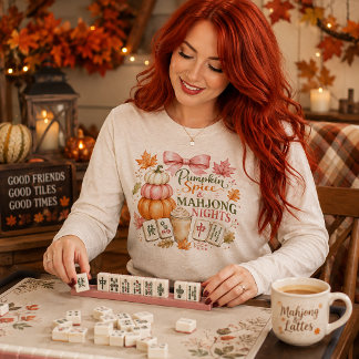 T-shirt En Tri-matière Nuits de Mahjong et Épices de Citrouille