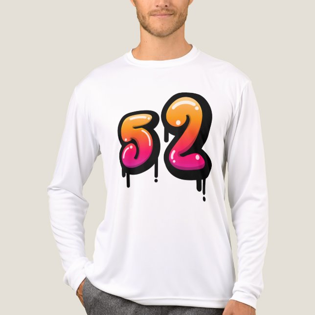T-shirt En Tri-matière Numéro 52 Graffiti Drip Bubble (Recto)