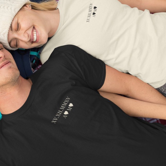 T-shirt En Tri-matière Numéro romain personnalisé Date Anniversaire Vert (Créateur téléchargé)