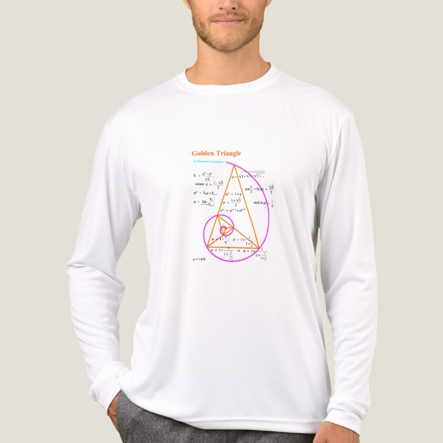 T-shirt En Tri-matière Numéros Triangle d'or et Fibonacci (Recto)