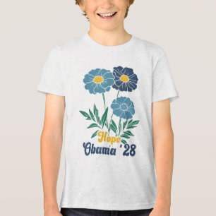 T-shirt En Tri-matière Obama 2028 espère la florale pour le président _1