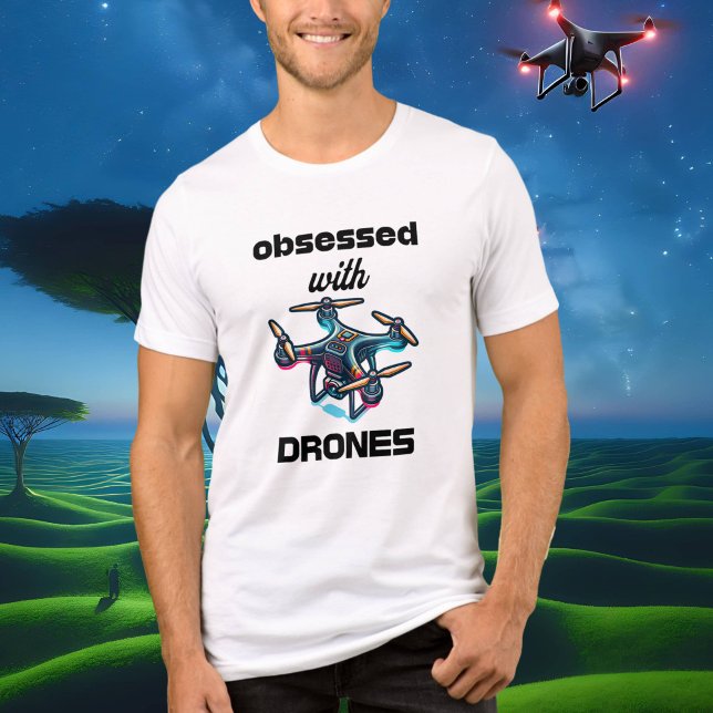 T-shirt En Tri-matière Obsédé par les drones (Créateur téléchargé)