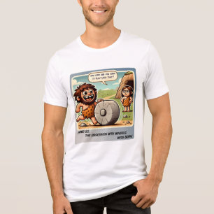 T-shirt En Tri-matière Obsession de la roue Caveman   Drôle comique préhi