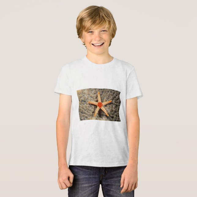 T-shirt En Tri-matière "Ocean Treasures : Starfish Graphic T-Shirt" (Recto plein)