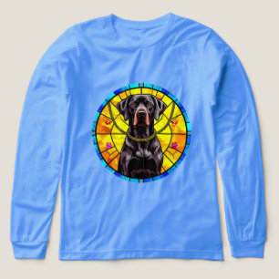 T-shirt En Tri-matière Œuvre d'art en verre coloré représentant un chien 
